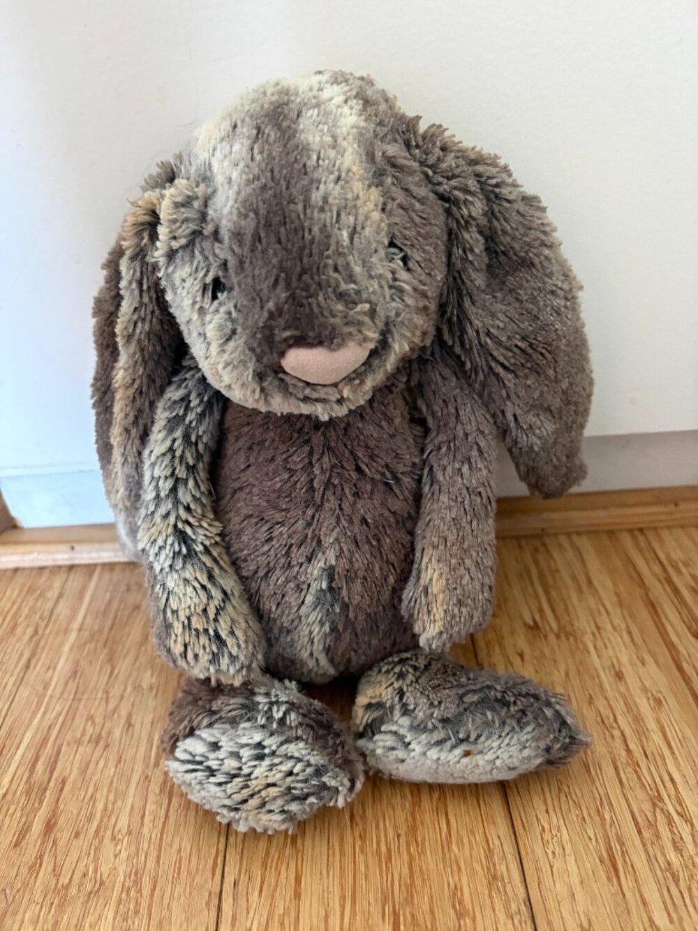 Jellycat Retired Woodland Bunny Bashful marbled gradient brown Stuffed Plush